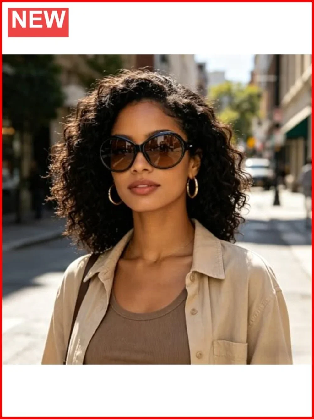 Women's Oversized Wrap Around Sunglasses UV400 Protection Retro Oval Shades
